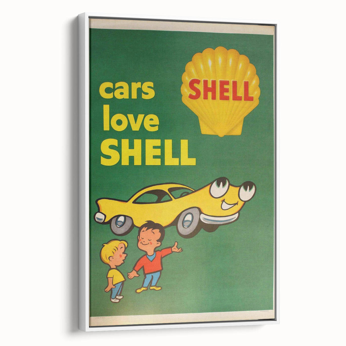 Retro Shell Ad Wall Art - Vintage Prints for Car Enthusiasts