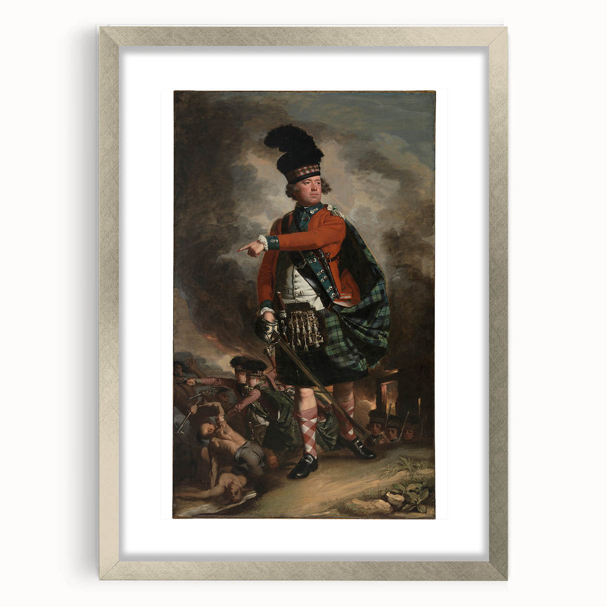 Portrait of Hugh Montgomerie Realism Art Print - Copley Historical Canvas