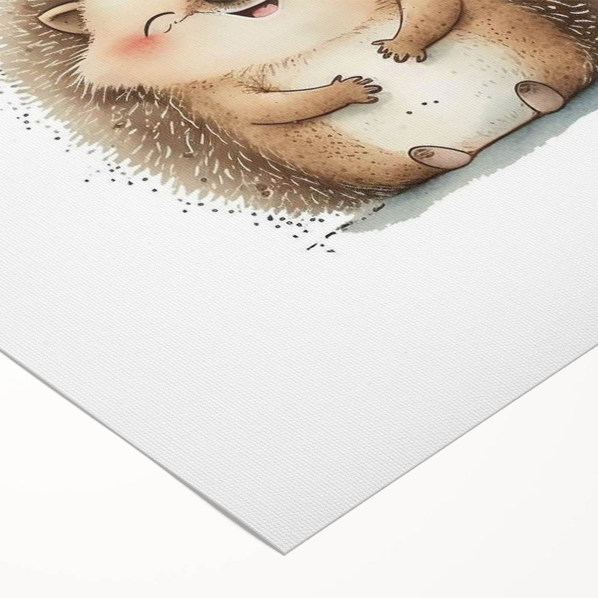 Smiling Hedgehog Nursery Wall Art - Framed Baby Room Print