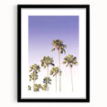 Extra large abstract art print featuring vibrant summer colors on a textured canvas, framed in black.