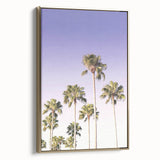 Framed canvas featuring a vintage-style landscape painting with warm summer tones, ideal for bedroom wall art.
