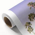 Art deco poster depicting a summer scene on rolled canvas, featuring pastel shades, ideal for nursery wall art.
