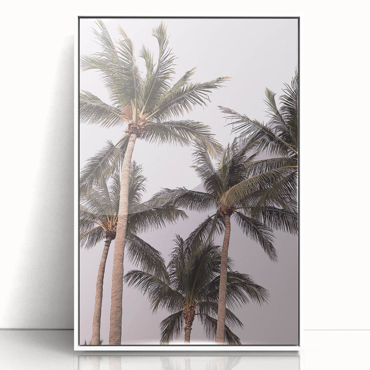 Art deco poster featuring a summer scene in pastel shades, framed acrylic, ideal for nursery wall art.
