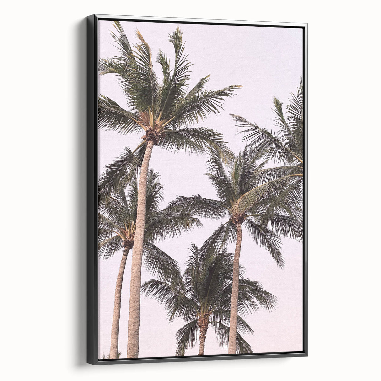 Black and white landscape art painting on framed canvas, featuring a vintage poster style, ideal for bedroom wall decor.