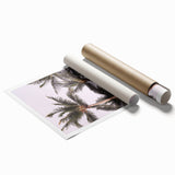 Extra large rolled canvas featuring a floral design in pastel shades.