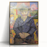 Acrylic print of a Van Gogh-inspired painting in gold frame, showing vibrant color strokes, ideal for modern art wall decor.
