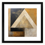 Abstract strokes wall art framed with a black mat, showcasing vibrant colors and dynamic patterns, perfect for modern home decor and artistic interiors.