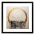 Abstract strokes wall art framed in black with a white mat, showcasing vibrant colors and dynamic patterns, perfect for modern home decor.