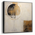 Framed canvas wall art showcasing abstract strokes in black, perfect for modern decor. Side view highlights the sleek frame and rich textures, ideal for home or office styling.