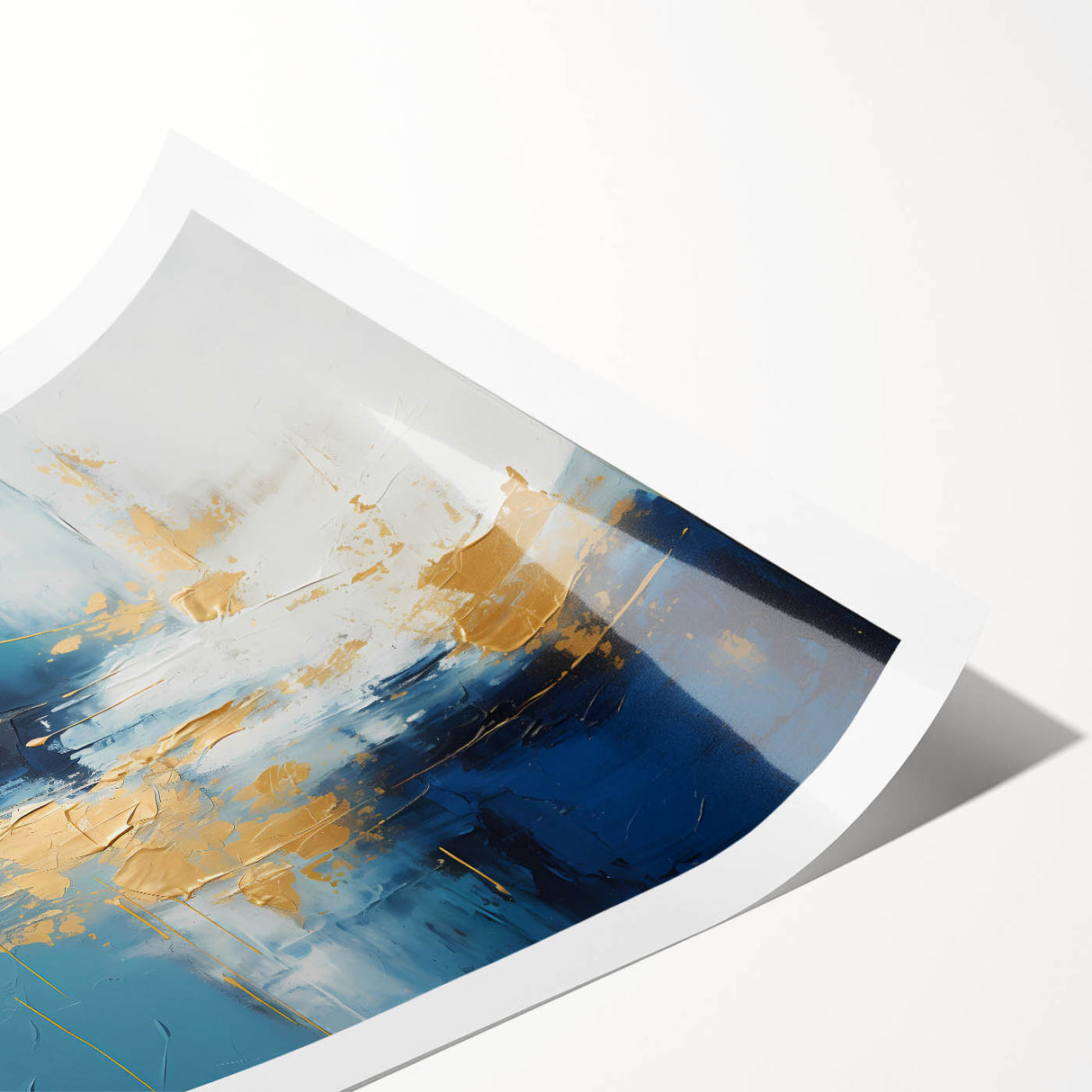 Abstract wall art print showcasing vibrant multicolored strokes in a textured design, ideal for modern home decor or art enthusiasts. Packaged securely in a durable tube for easy transport.