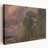 Romanticism Art: A View at Hampstead with Stormy Weather