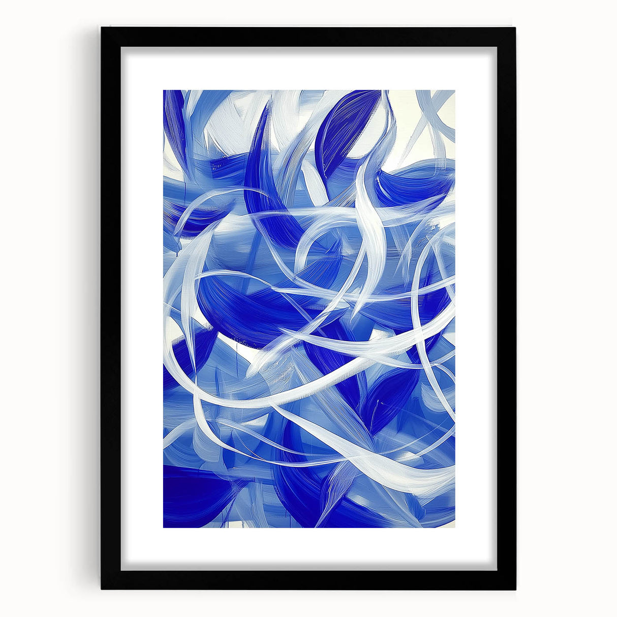 Abstract geometric frame in black, showcasing a modern design with a matte finish, perfect for contemporary decor. Ideal for art displays or stylish photo framing.
