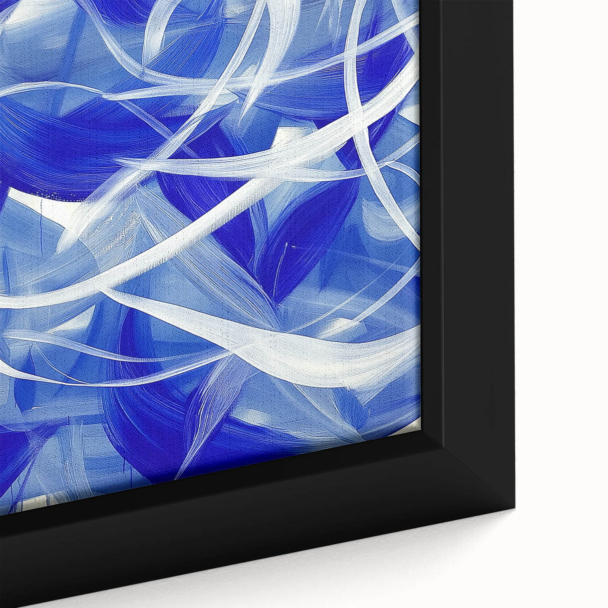 Close-up of an abstract geometric framed canvas artwork showcasing vibrant colors and intricate patterns, perfect for modern home decor. Ideal for adding a contemporary touch to any living space.