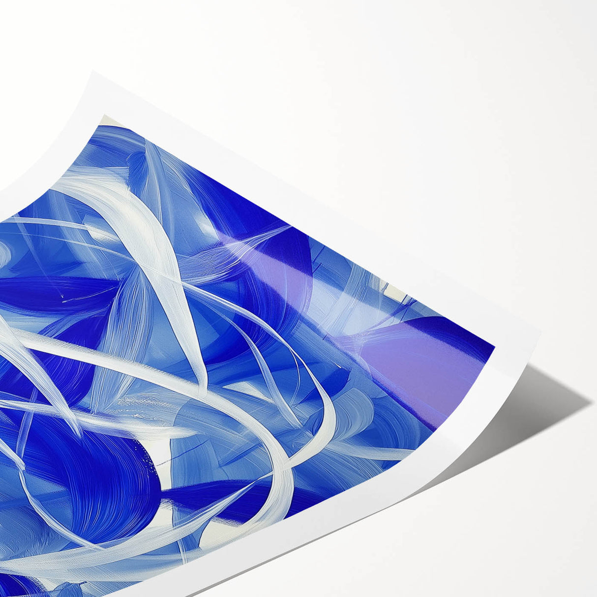 Abstract geometric rolled print featuring vibrant colors and intricate shapes, elegantly packaged in a sturdy cardboard tube for safe delivery and display. Perfect for modern home decor, this artwork adds a contemporary touch to any living space or office.