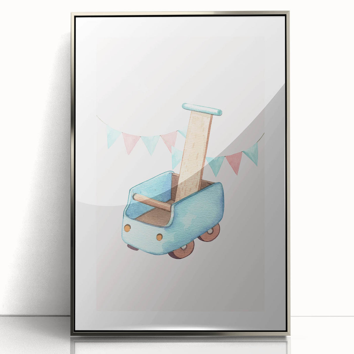 Nursery Wall Art - Wooden Walker Toy Children's Room Decor