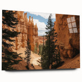 Acrylic wall art featuring a stunning landscape view of colorful canyons, designed without pins, perfect for modern home decor. Ideal for enhancing any living space.
