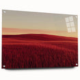 Acrylic glass display showcasing a vibrant countryside landscape design with colorful pins accentuating the scene, ideal for home decor enthusiasts.