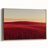 Framed canvas artwork showcasing serene countryside landscapes with vibrant colors and a stylish gold frame, perfect for enhancing home decor.