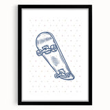 Skateboard Sketch – Boys Room Wall Art