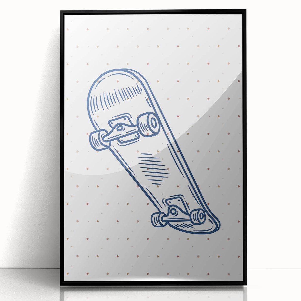 Skateboard Sketch – Boys Room Wall Art