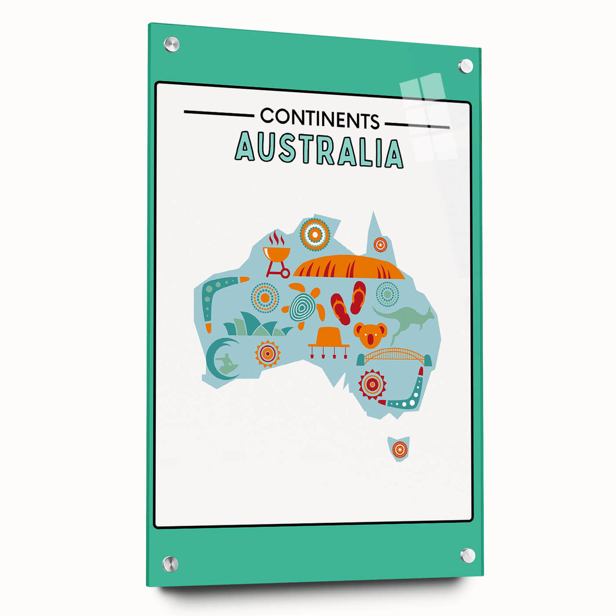 Children’s Learning Art Print – South America Continent Map