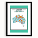 Children’s Learning Art Print – South America Continent Map