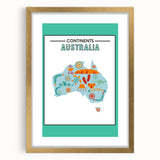 Children’s Learning Art Print – South America Continent Map