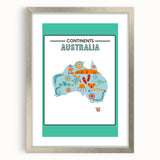 Children’s Learning Art Print – South America Continent Map