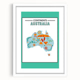 Children’s Learning Art Print – South America Continent Map