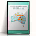Children’s Learning Art Print – South America Continent Map