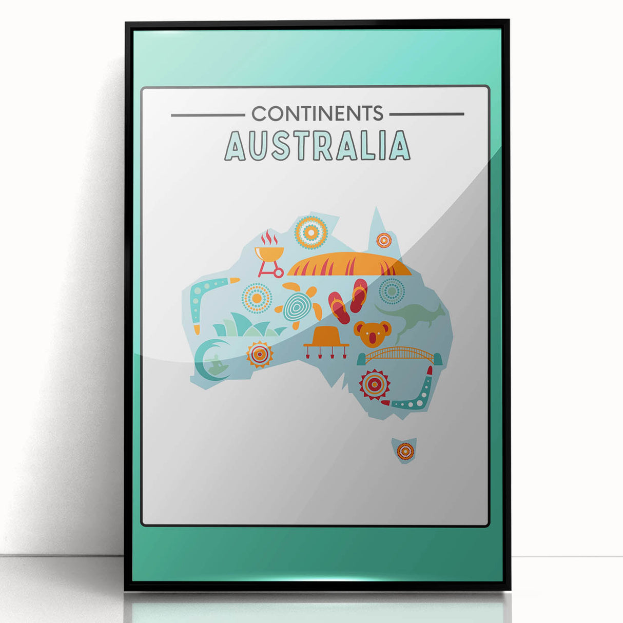Children’s Learning Art Print – South America Continent Map