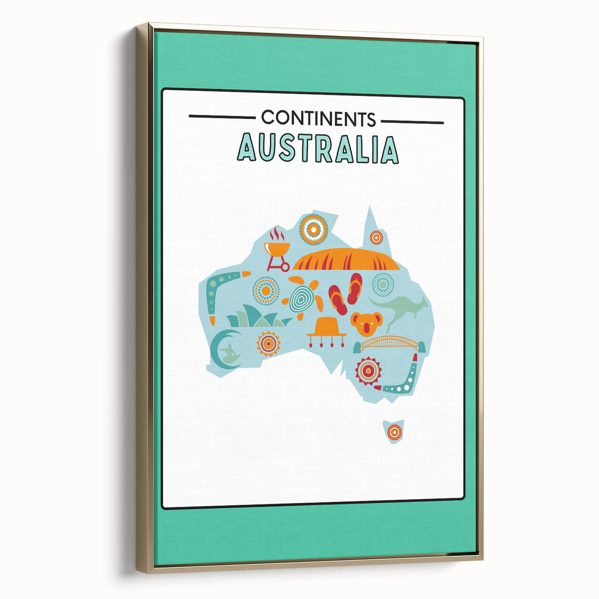 Children’s Learning Art Print – South America Continent Map