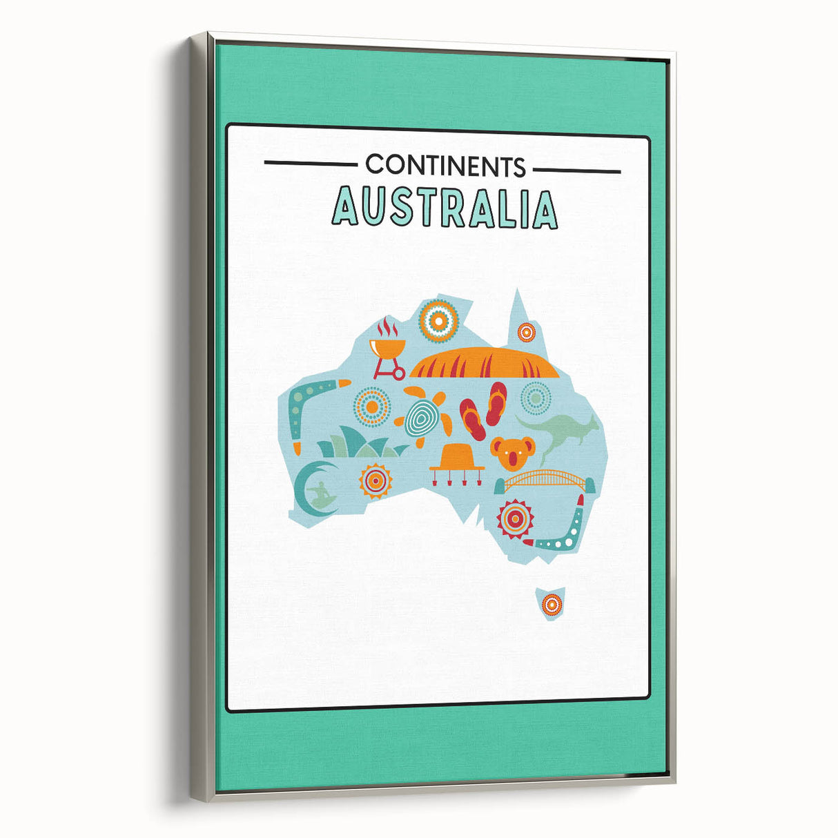 Children’s Learning Art Print – South America Continent Map