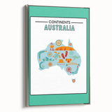 Children’s Learning Art Print – South America Continent Map