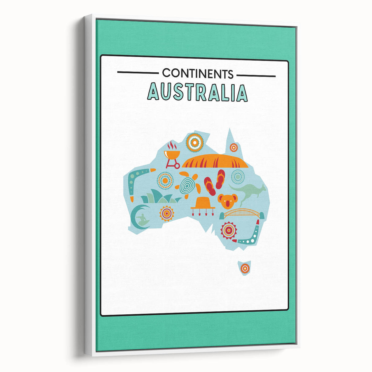 Children’s Learning Art Print – South America Continent Map