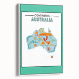 Children’s Learning Art Print – South America Continent Map