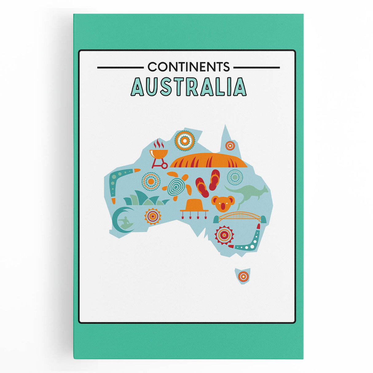 Children’s Learning Art Print – South America Continent Map