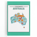 Children’s Learning Art Print – South America Continent Map
