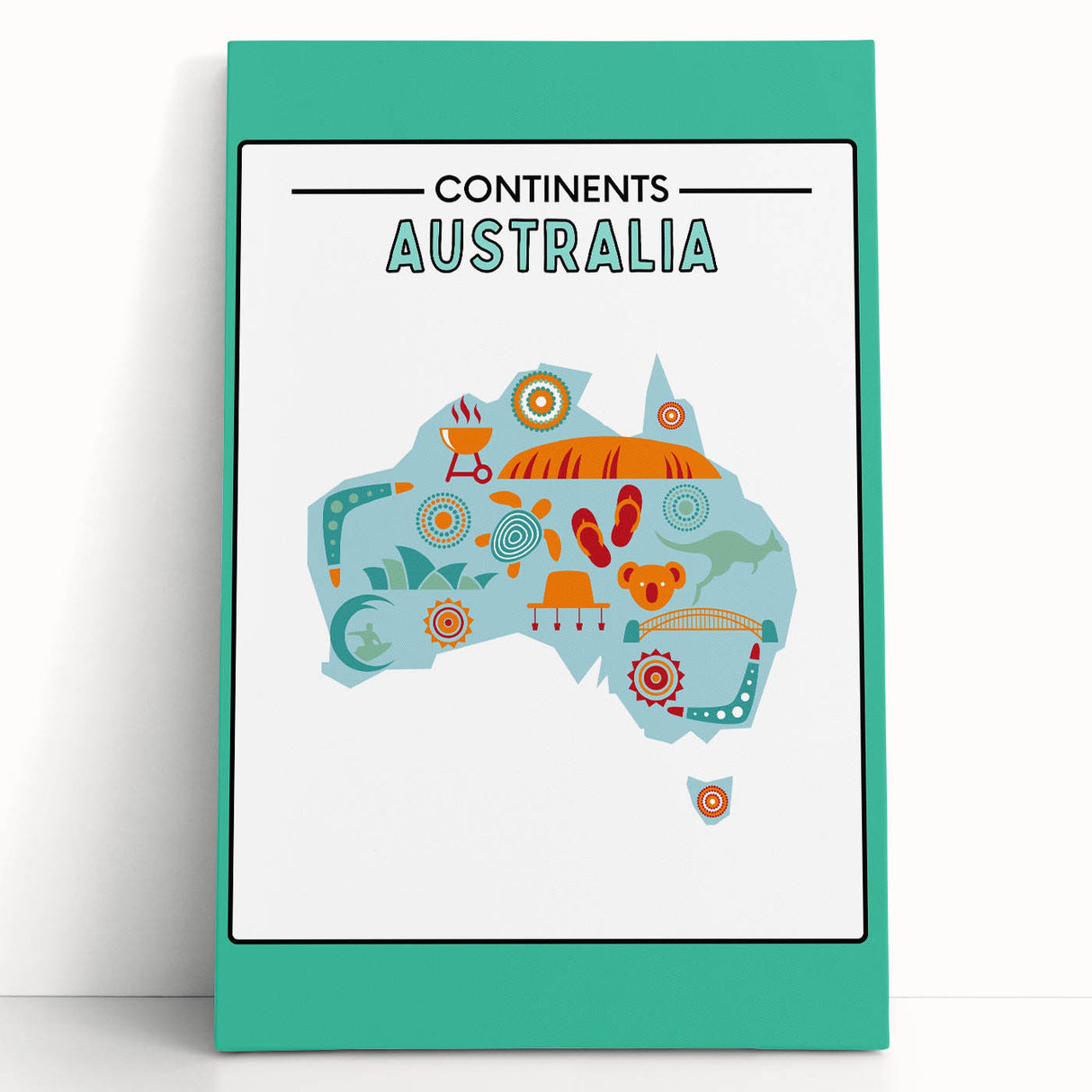 Children’s Learning Art Print – South America Continent Map