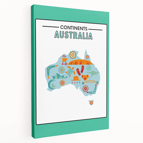 Children’s Learning Art Print – South America Continent Map