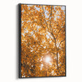 Black and white vintage poster art on framed canvas depicting a serene landscape, ideal for bedroom decor.