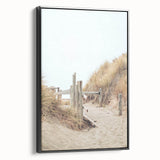 Black and white vintage poster art of a summer landscape on framed canvas, suitable for bedroom wall decor.