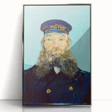 Large acrylic print of a Van Gogh-inspired painting in silver frame, featuring vibrant, swirling colors.