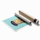 Extra large rolled canvas print featuring Van Gogh-inspired floral art in vibrant colors.
