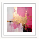 Abstract wall art featuring vibrant strokes in various colors, framed with a white mat for an elegant touch, ideal for modern home decor.