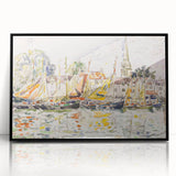 Modern Wall Art - Vibrant Fishing Boats at Le Pouliguen