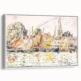 Modern Wall Art - Vibrant Fishing Boats at Le Pouliguen