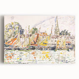 Modern Wall Art - Vibrant Fishing Boats at Le Pouliguen