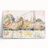 Modern Wall Art - Vibrant Fishing Boats at Le Pouliguen