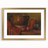 Modern Wall Art - Rustic Still Life with Apples and Pottery